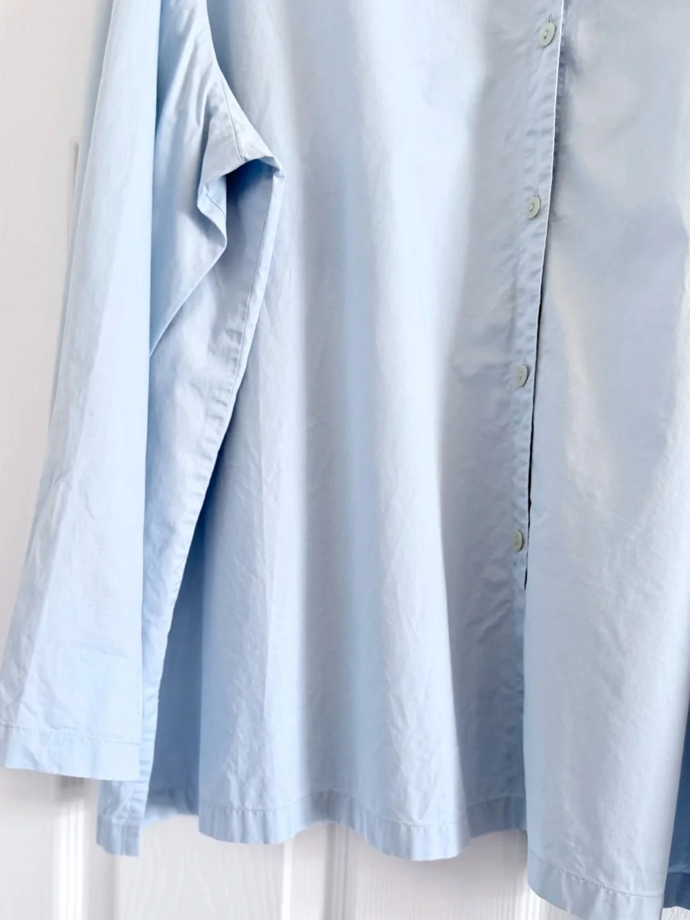 Eileen Fisher Pale Blue Button-Down Shirt 3X - Picture 4 of 6